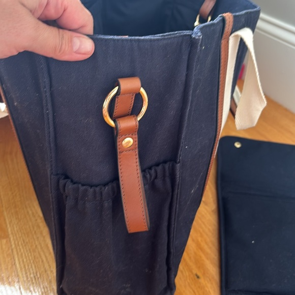 Chloe navy and Cream Baby Bag